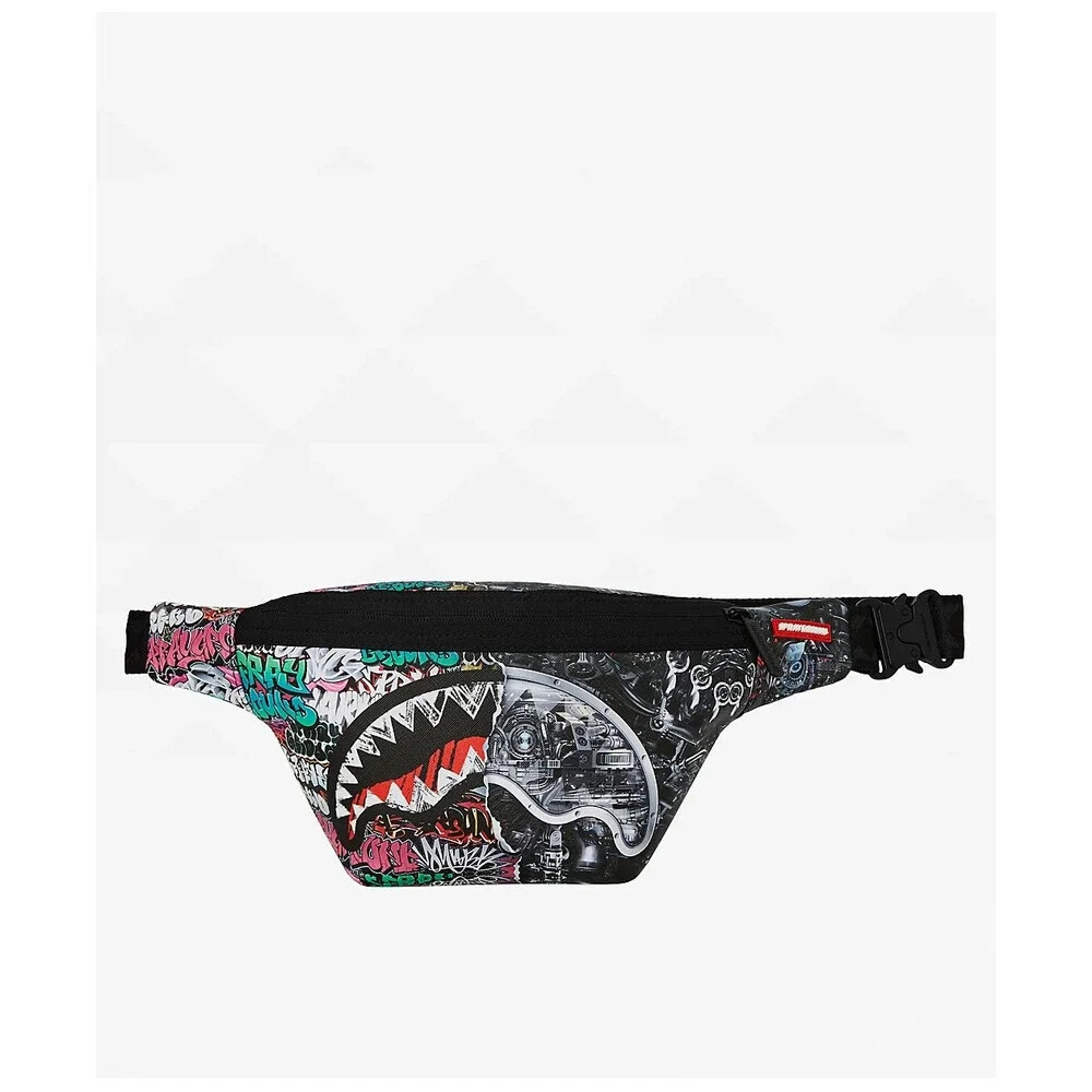 Sprayground Split Cybershark Fanny Pack Unisex Multicolor Graphic Print SPR189